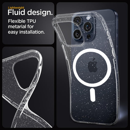 Калъф MagSafe за Apple iPhone 12 Pro, Techsuit, SparkleSkin, Прозрачен