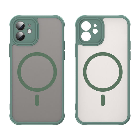Калъф MagSafe за Apple iPhone 12, Techsuit, HaloFrost II, Зелен