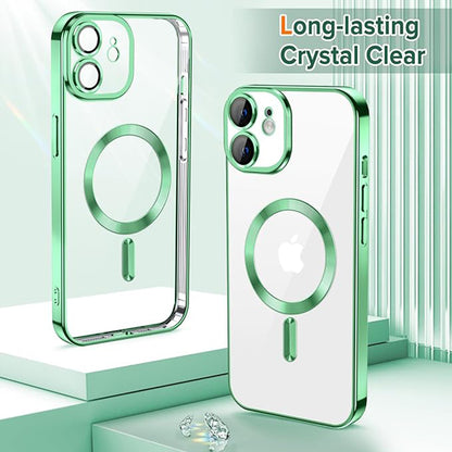 MagSafe Case for Apple iPhone 12, Techsuit, Luxury Crystal, Light Green