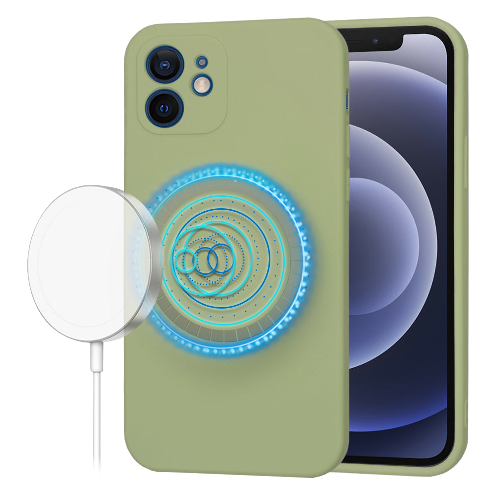 Калъф MagSafe за Apple iPhone 12, Techsuit, SoftFlex, Matcha