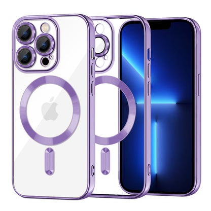 MagSafe Case for Apple iPhone 13 Pro Max, Techsuit, Luxury Crystal, Light Purple