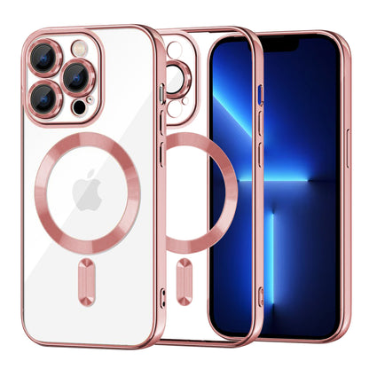 MagSafe Case for Apple iPhone 13 Pro Max, Techsuit, Luxury Crystal, Pink