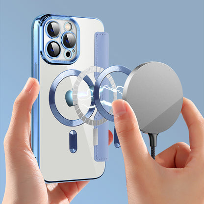 Калъф MagSafe за Apple iPhone 13 Pro Max, Techsuit, SmartMag Book, Син