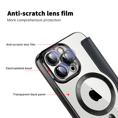 Калъф MagSafe за Apple iPhone 13 Pro Max, Techsuit, SmartMag Book, Черен