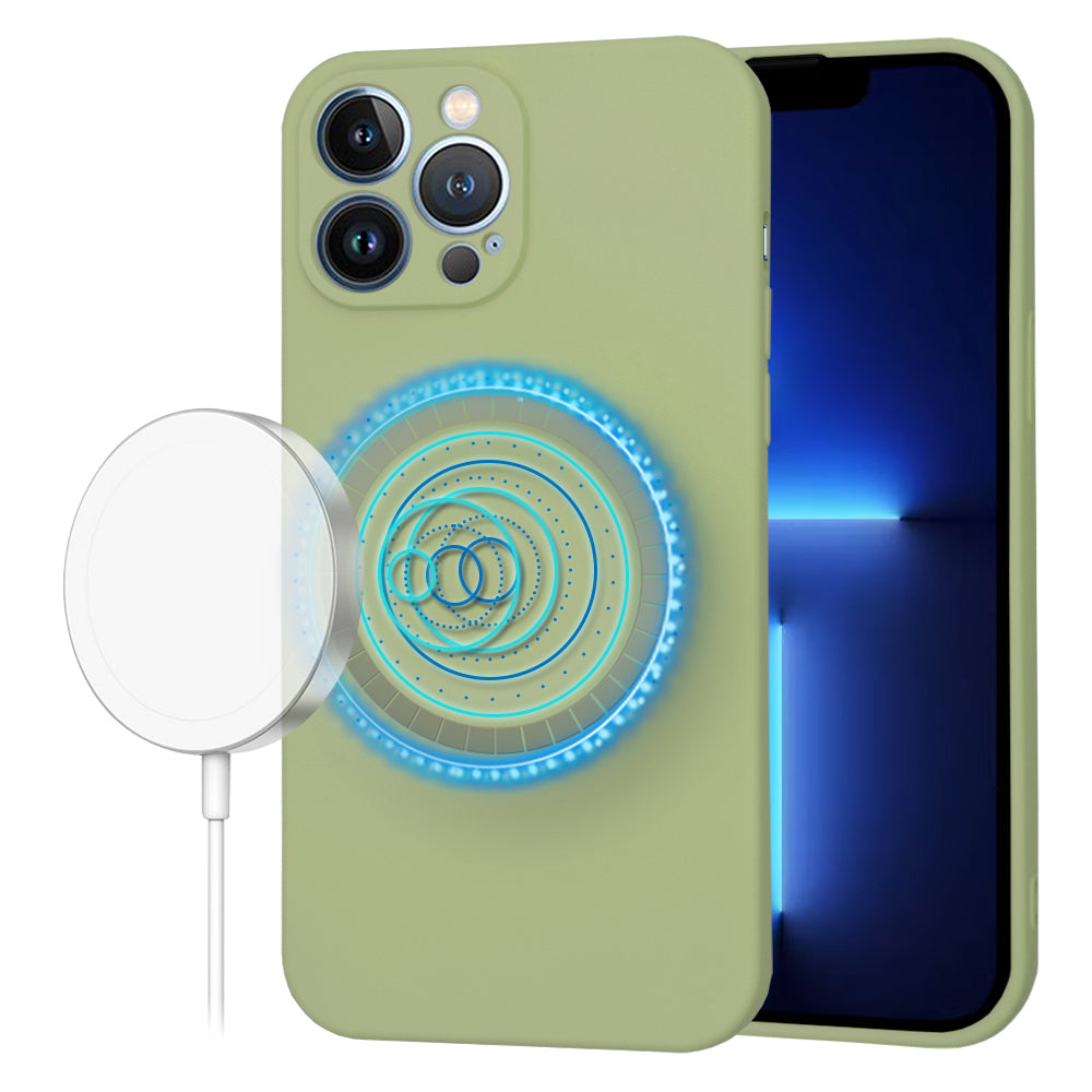 Калъф MagSafe за Apple iPhone 13 Pro Max, Techsuit, SoftFlex, Matcha