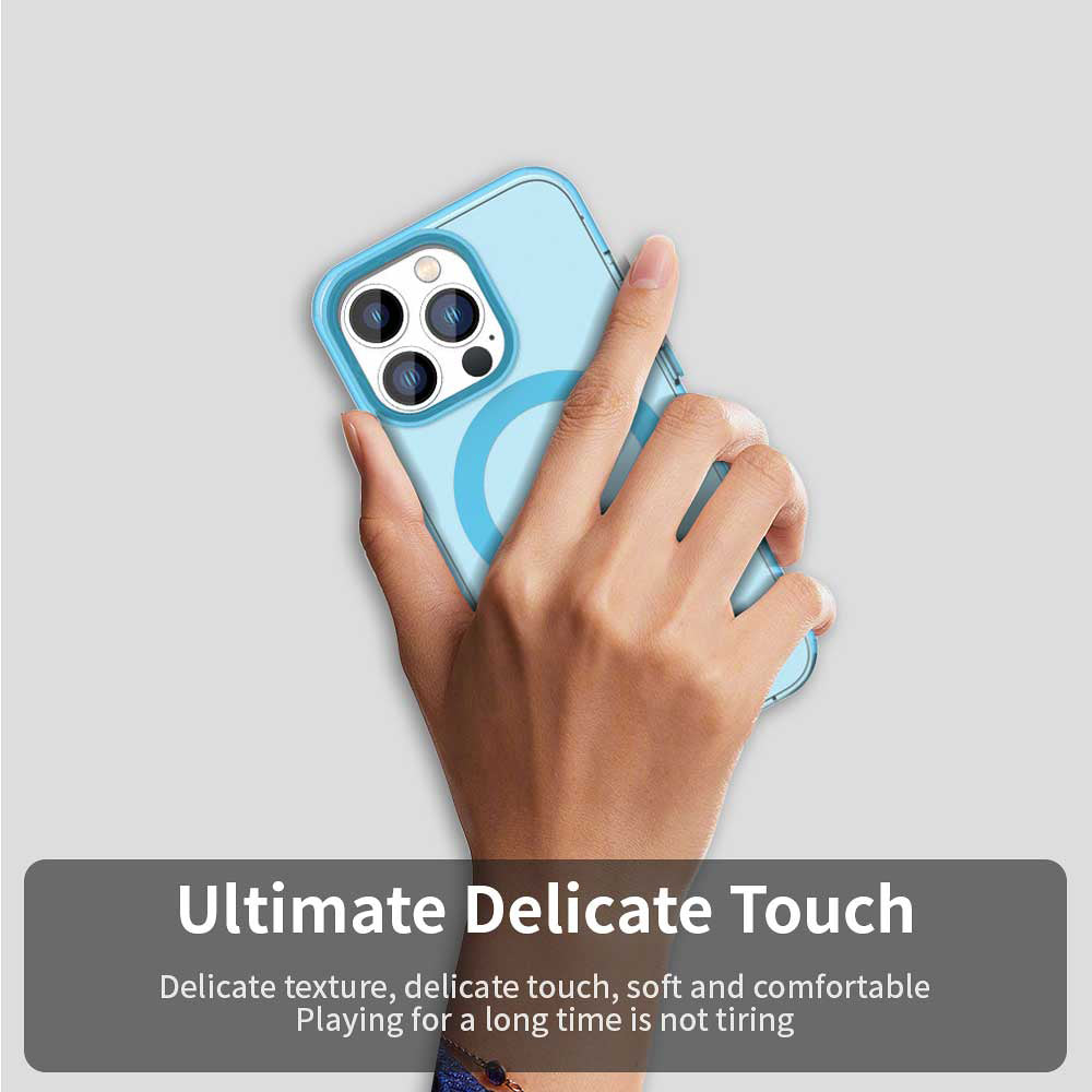Калъф MagSafe за Apple iPhone 13 Pro, Techsuit, CandyCase, Син