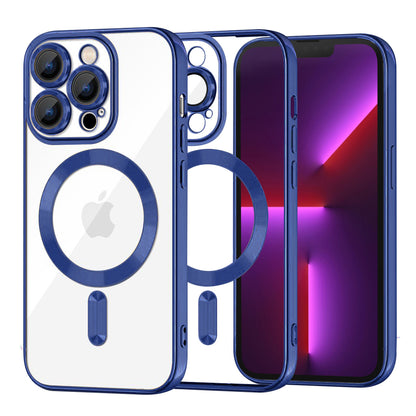 MagSafe Case for Apple iPhone 13 Pro, Techsuit, Luxury Crystal, Dark Blue