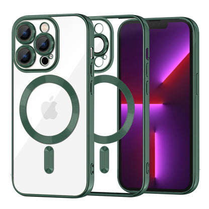 MagSafe Case for Apple iPhone 13 Pro, Techsuit, Luxury Crystal, Dark Green