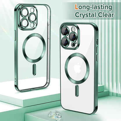 MagSafe Case for Apple iPhone 13 Pro, Techsuit, Luxury Crystal, Dark Green