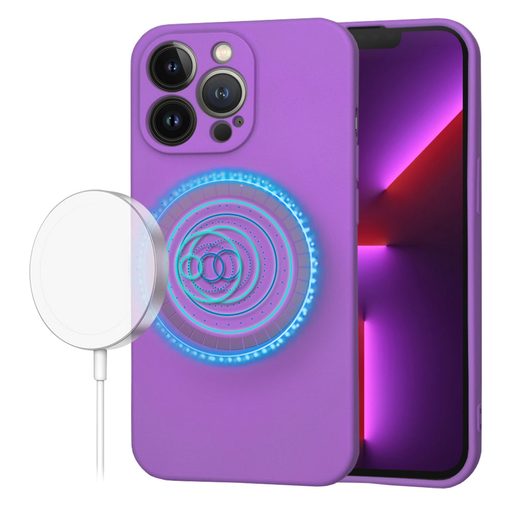 Калъф MagSafe за Apple iPhone 13 Pro, Techsuit, SoftFlex, Лилав