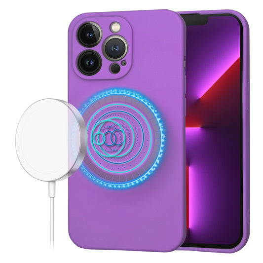 Калъф MagSafe за Apple iPhone 13 Pro, Techsuit, SoftFlex, Лилав