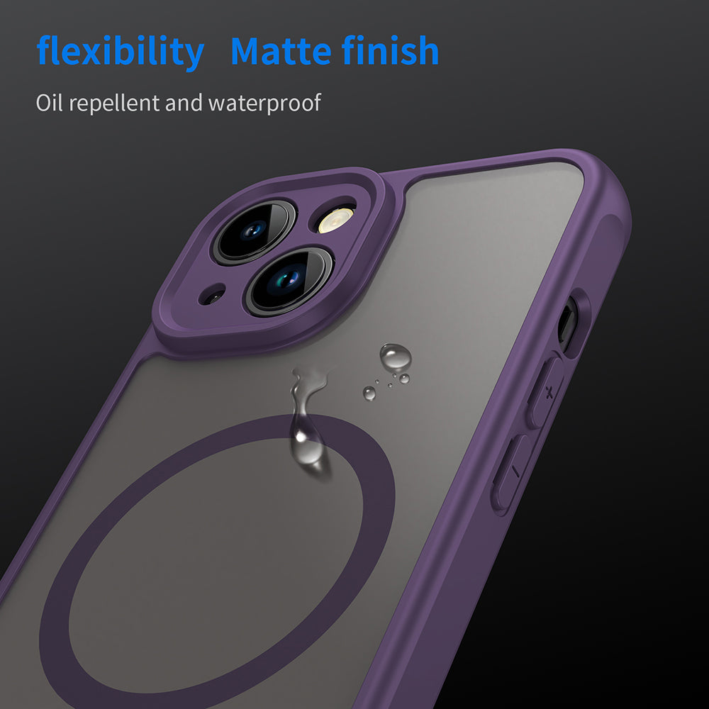 Калъф MagSafe за Apple iPhone 13, Techsuit, HaloFrost II, Лилав
