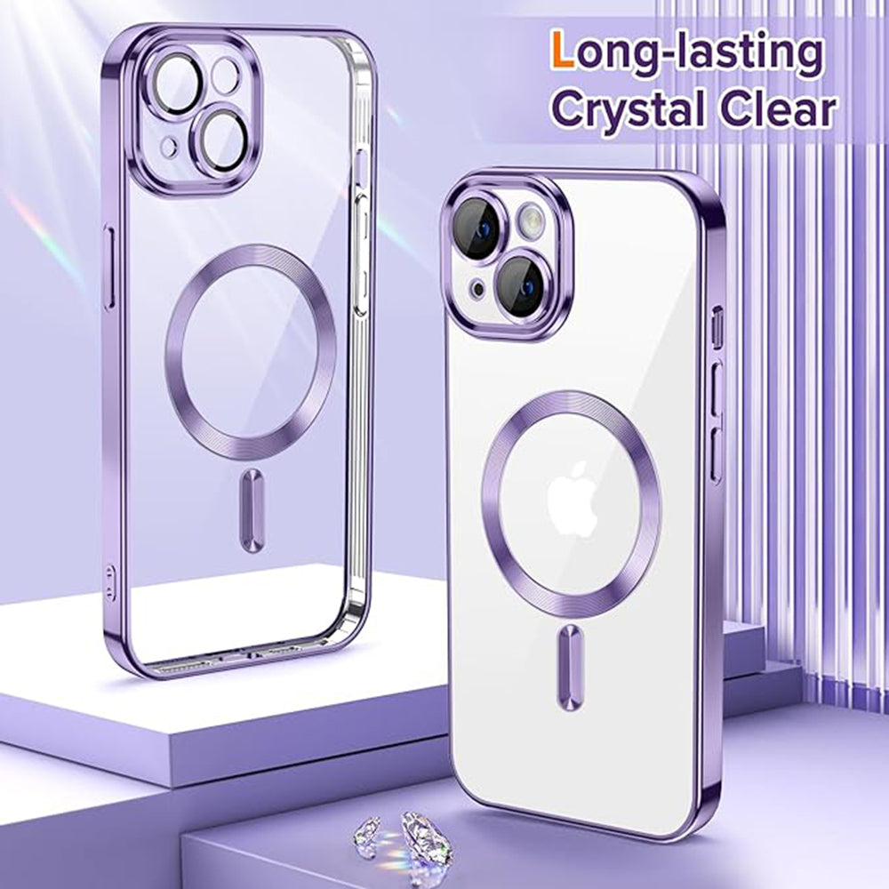 MagSafe Case for Apple iPhone 13, Techsuit, Luxury Crystal, Light Purple