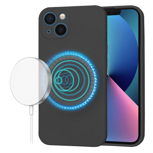 Калъф MagSafe за Apple iPhone 13, Techsuit, SoftFlex, Черен