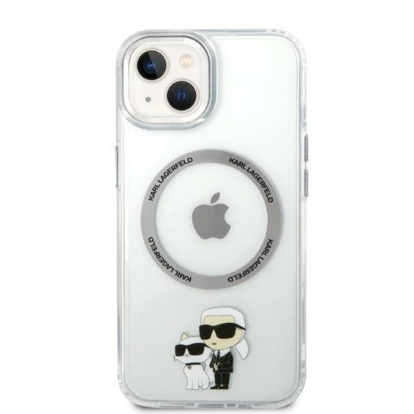 Кейс MagSafe за Apple iPhone 14 Plus, Karl Lagerfeld, Ikonik Karl & Choupette, Прозрачен