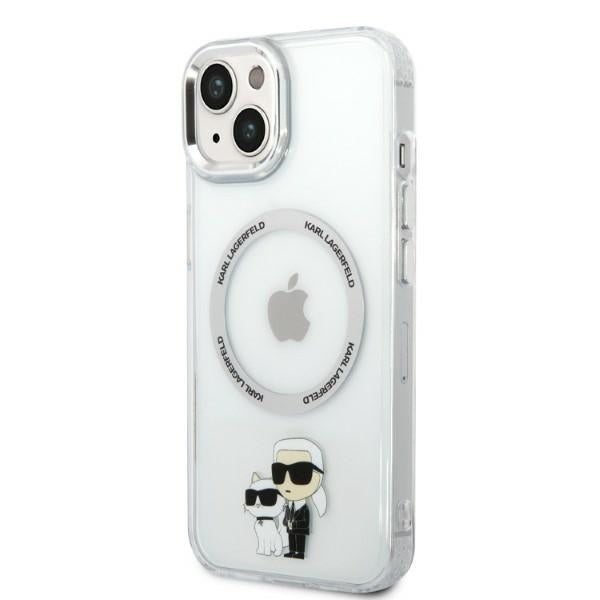 Кейс MagSafe за Apple iPhone 14 Plus, Karl Lagerfeld, Ikonik Karl & Choupette, Прозрачен