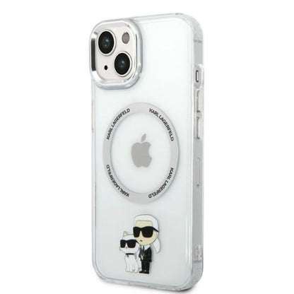Кейс MagSafe за Apple iPhone 14 Plus, Karl Lagerfeld, Ikonik Karl & Choupette, Прозрачен