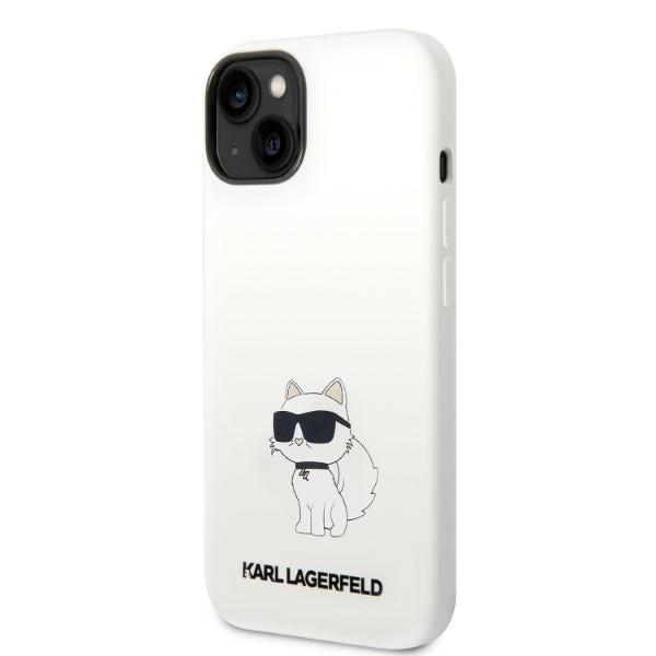 Калъф MagSafe за Apple iPhone 14 Plus, Karl Lagerfeld, Silicone Choupette, Бял