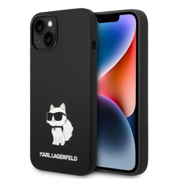 Калъф MagSafe за Apple iPhone 14 Plus, Karl Lagerfeld, Silicone Choupette, Черен