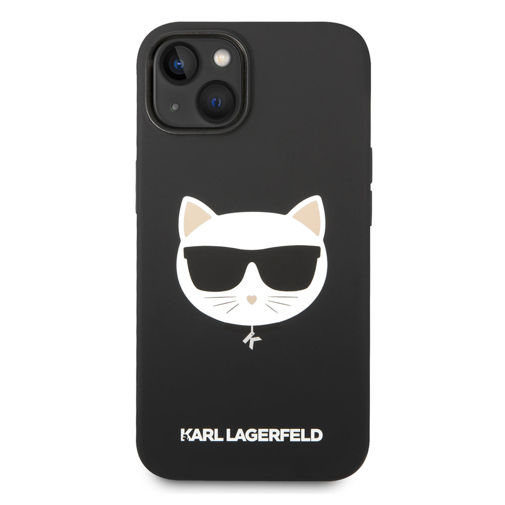 Калъф MagSafe за Apple iPhone 14 Plus, Karl Lagerfeld, Silicone Choupette's Head, Черен