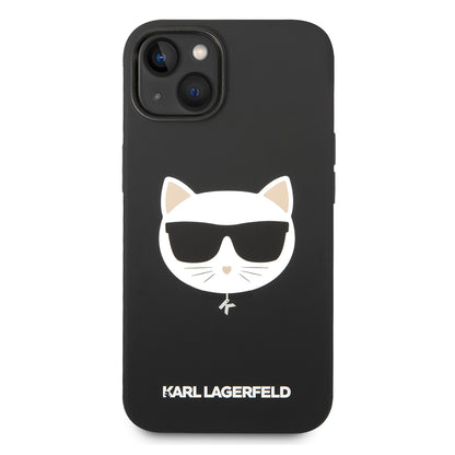 Калъф MagSafe за Apple iPhone 14 Plus, Karl Lagerfeld, Silicone Choupette's Head, Черен