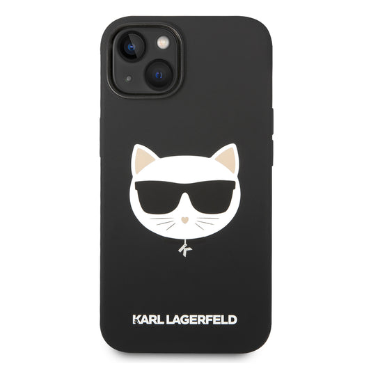Калъф MagSafe за Apple iPhone 14 Plus, Karl Lagerfeld, Silicone Choupette's Head, Черен