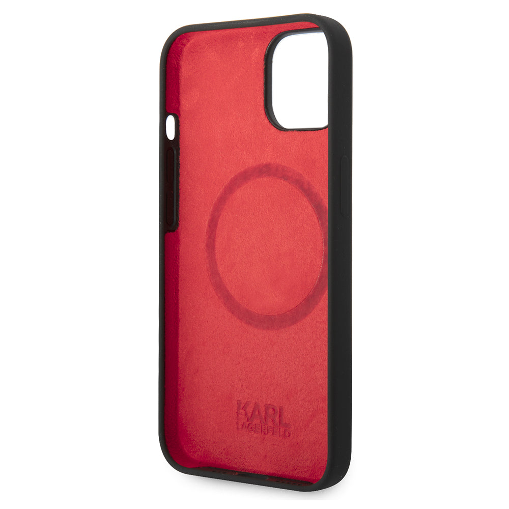 Калъф MagSafe за Apple iPhone 14 Plus, Karl Lagerfeld, Silicone Choupette's Head, Черен