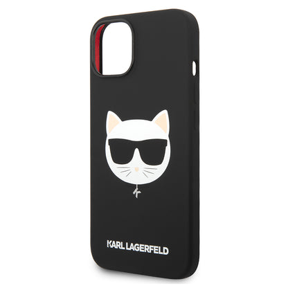 Калъф MagSafe за Apple iPhone 14 Plus, Karl Lagerfeld, Silicone Choupette's Head, Черен