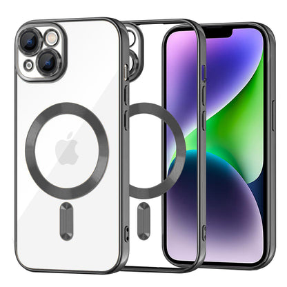 Калъф MagSafe за Apple iPhone 14 Plus, Techsuit, Luxury Crystal, Черен