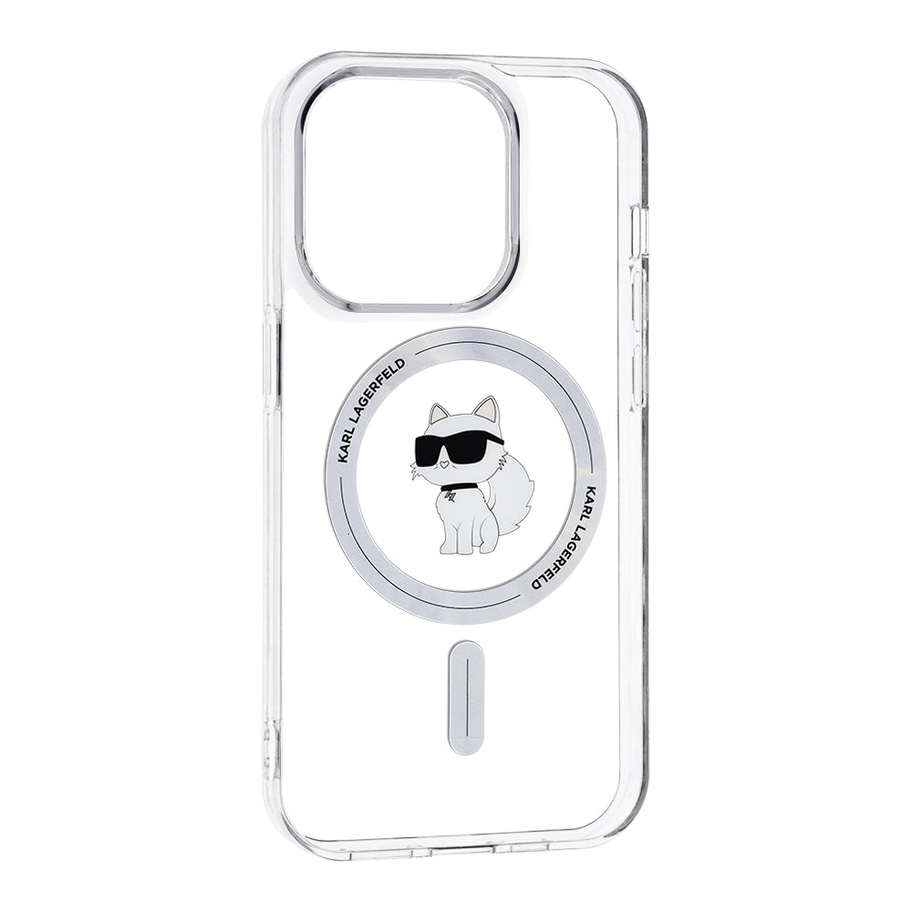 Калъф MagSafe за Apple iPhone 14 Pro, Karl Lagerfeld, IML Choupette, Прозрачен