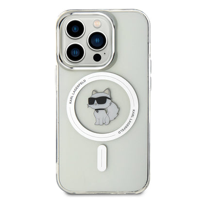 Калъф MagSafe за Apple iPhone 14 Pro, Karl Lagerfeld, IML Choupette, Прозрачен