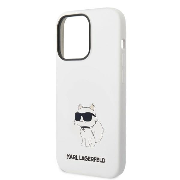 Калъф MagSafe за Apple iPhone 14 Pro, Karl Lagerfeld, Silicone Choupette, Бял
