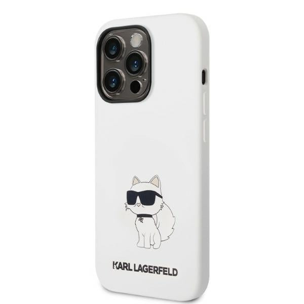 Калъф MagSafe за Apple iPhone 14 Pro, Karl Lagerfeld, Silicone Choupette, Бял