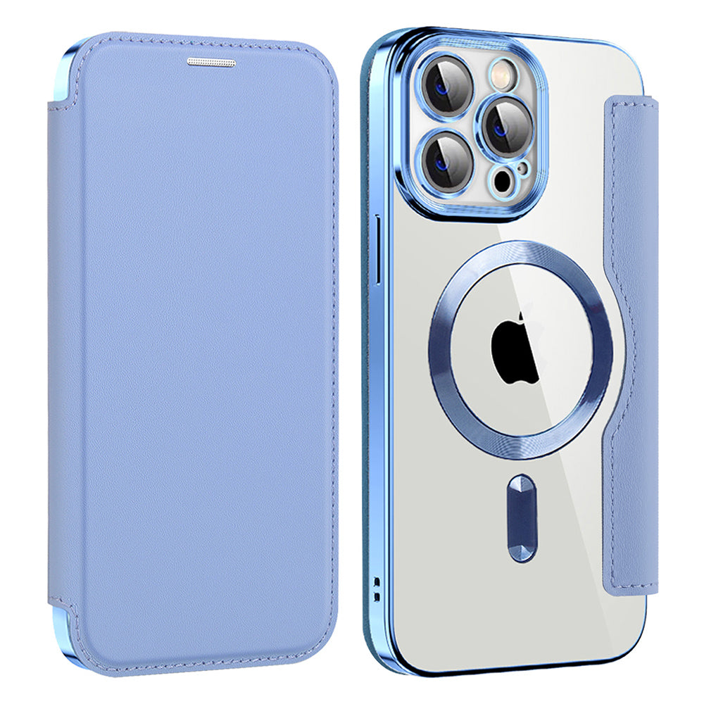 Калъф MagSafe за Apple iPhone 14 Pro Max, Techsuit, SmartMag Book, Bleu