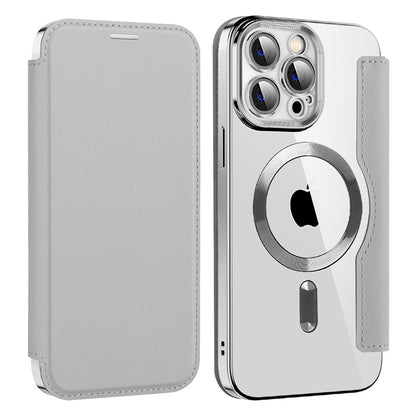 Калъф MagSafe за Apple iPhone 14 Pro Max, Techsuit, SmartMag Book, Сив