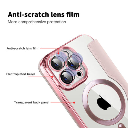Калъф MagSafe за Apple iPhone 14 Pro Max, Techsuit, SmartMag Book, Розов