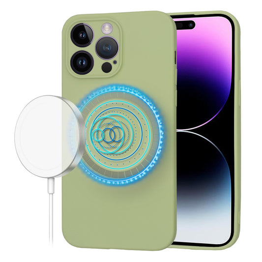 Калъф MagSafe за Apple iPhone 14 Pro Max, Techsuit, SoftFlex, Matcha