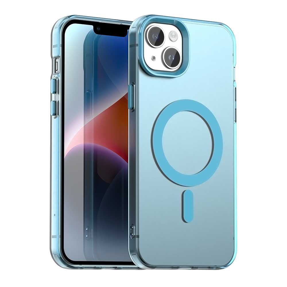 MagSafe калъф за Apple iPhone 14, Techsuit, CandyCase, Син