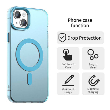 MagSafe калъф за Apple iPhone 14, Techsuit, CandyCase, Син