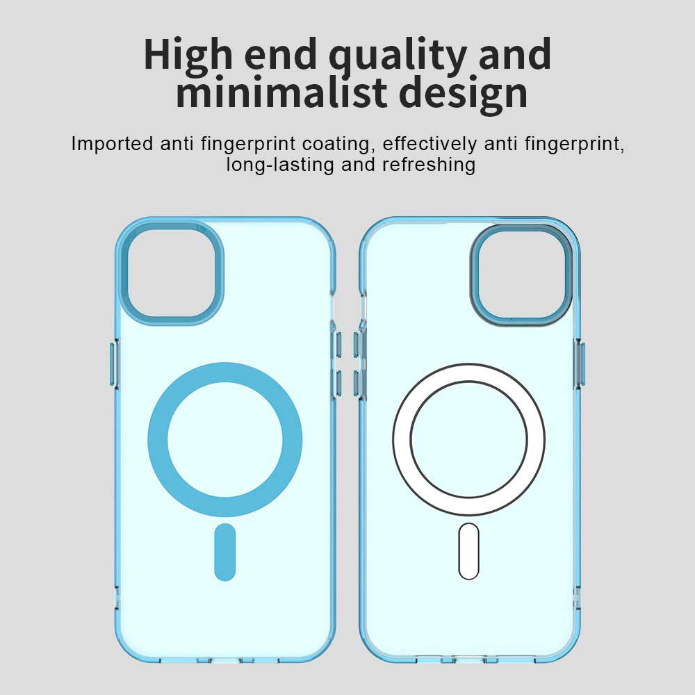 MagSafe калъф за Apple iPhone 14, Techsuit, CandyCase, Син