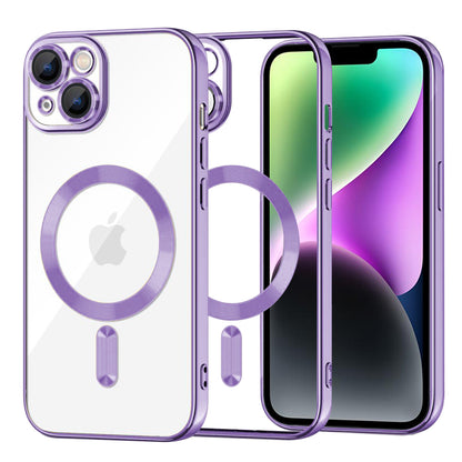 MagSafe Case for Apple iPhone 14, Techsuit, Luxury Crystal, Light Purple