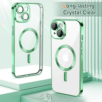 Калъф MagSafe за Apple iPhone 14, Techsuit, Luxury Crystal, Светлозелен