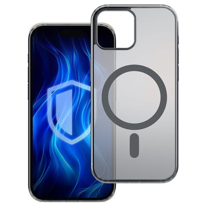 MagSafe калъф за Apple iPhone 15, 3MK, Frosty MagCase, Черен сатен