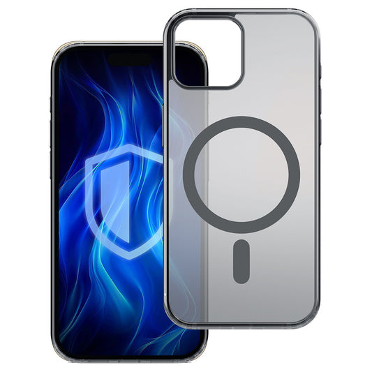MagSafe калъф за Apple iPhone 15, 3MK, Frosty MagCase, Черен сатен