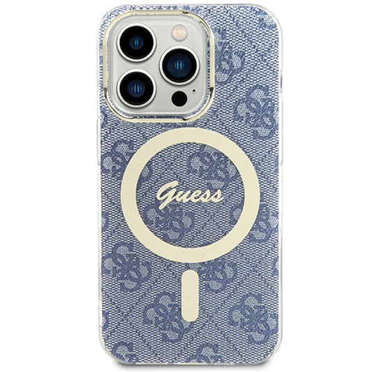 MagSafe Case for Apple iPhone 15, Guess, IML 4G, Blue