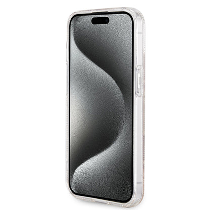 Калъф MagSafe за Apple iPhone 15, Guess, IML Gcube, Кафяв