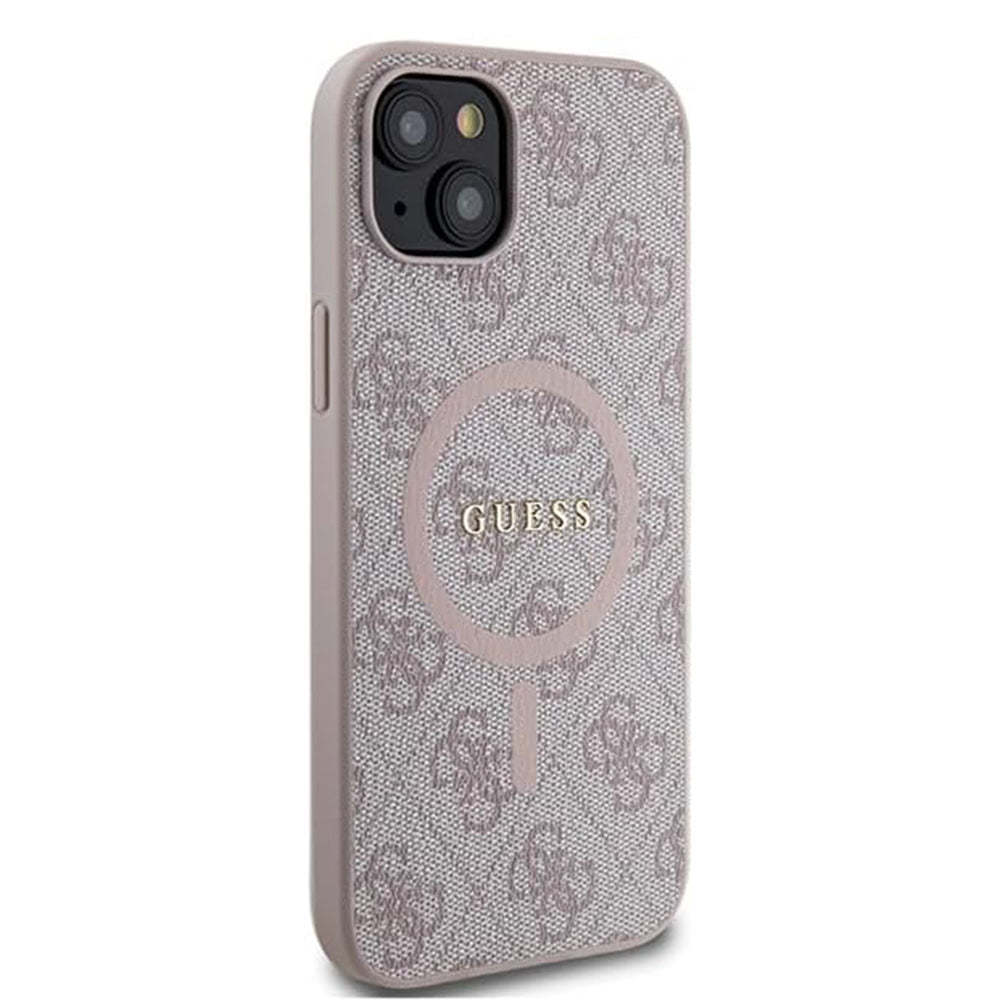 Калъф MagSafe за Apple iPhone 15 Plus, Guess, 4G Collection, Розов