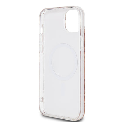 Калъф MagSafe за Apple iPhone 15 Plus, Guess, IML Gcube, Кафяв