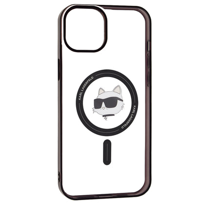 Калъф MagSafe за Apple iPhone 15 Plus, Karl Lagerfeld, IML Choupette's Head, Прозрачен