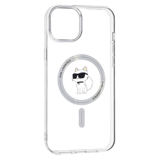 Калъф MagSafe за Apple iPhone 15 Plus / 14 Plus, Karl Lagerfeld, IML Choupette, Прозрачен
